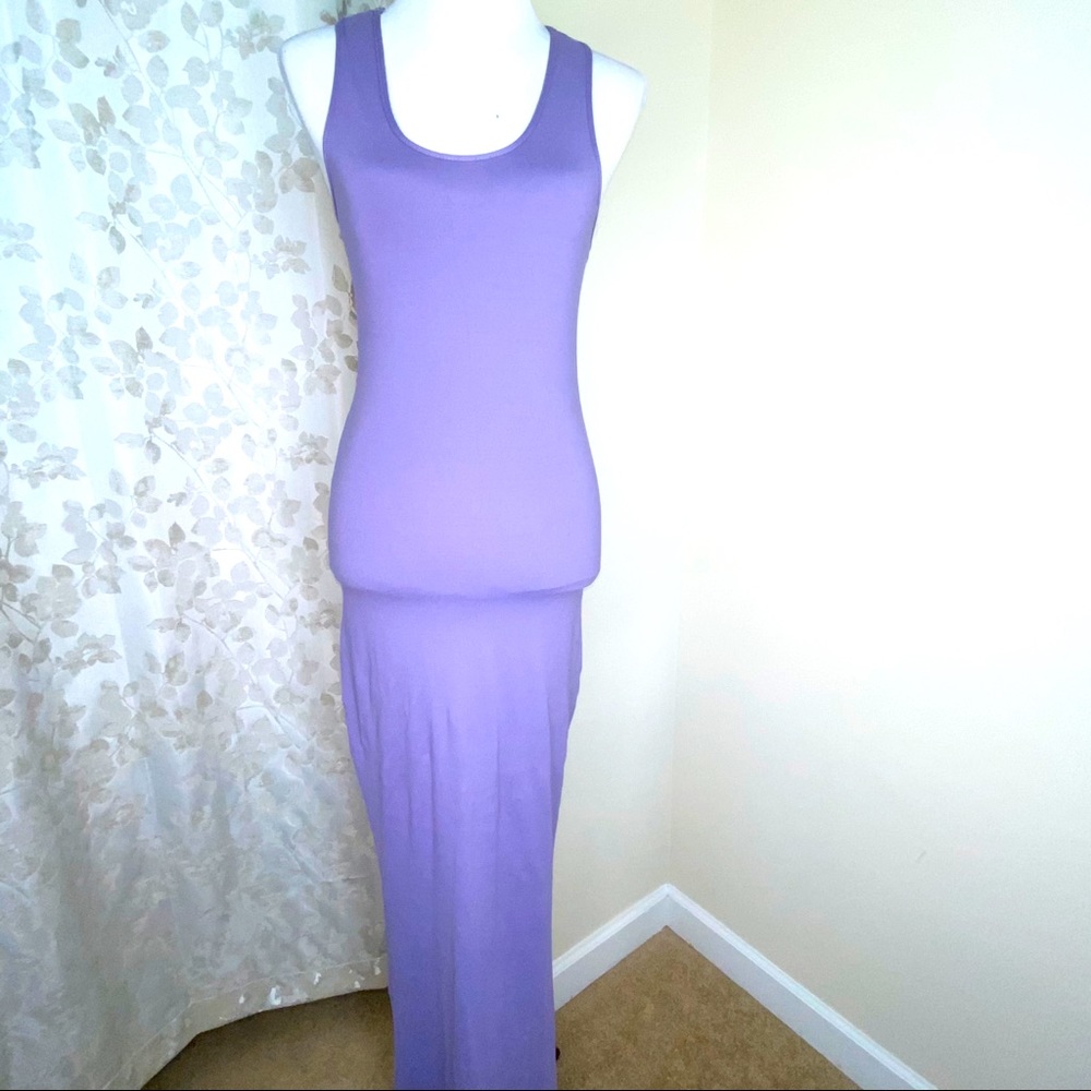 Purple Racerback Maxi Dress Size Small - Picture 1 of 5